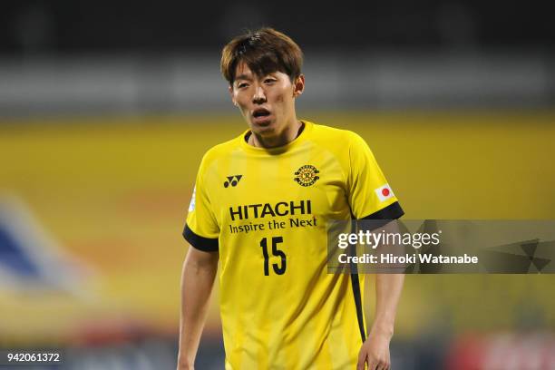 Kim Bo-kyung of Kashiwa Reysol is seen during the AFC Champions League Group E match between Kashiwa Reysol and Jeonbuk Hyundai Motors at Sankyo...