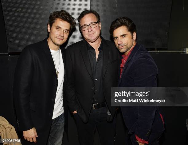 John Mayer, Bob Saget, and John Stamos attend the 18th Annual International Beverly Hills Film Festival Opening Night Gala Premiere of "Benjamin" at...