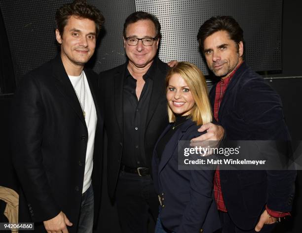 John Mayer, Bob Saget, Candace Cameron-Bure, and John Stamos attend the 18th Annual International Beverly Hills Film Festival Opening Night Gala...