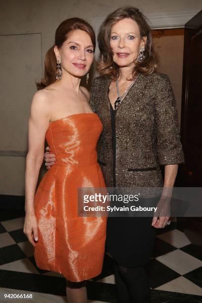 Jean Shafiroff and Margo Langenberg attend Martin and Jean Shafiroff Host Cocktails for Surgeons of Hope at Private Residence on April 4, 2018 in New...
