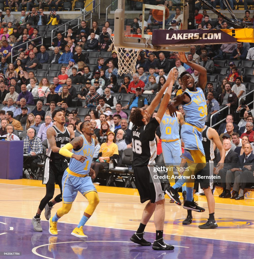 San Antonio Spurs v Los Angeles Lakers