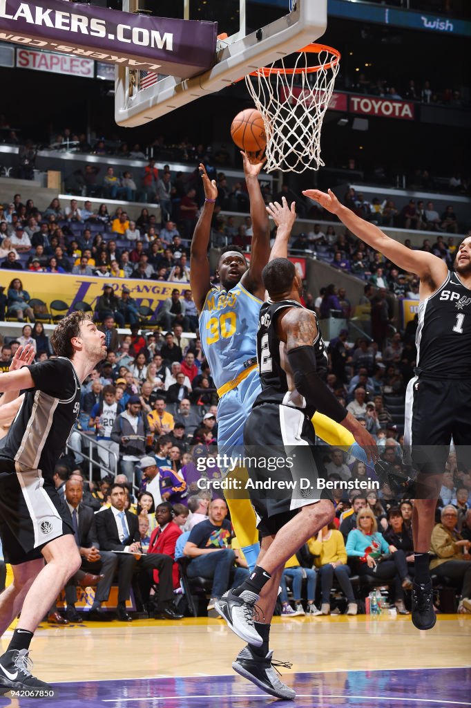 San Antonio Spurs v Los Angeles Lakers