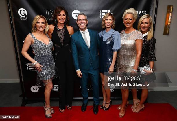 Ramona Singer, Luann de Lesseps, Andy Cohen, Carole Radziwill, Dorinda Medley and Tinsley Mortimer attend The Real Housewives of New York Season 10...