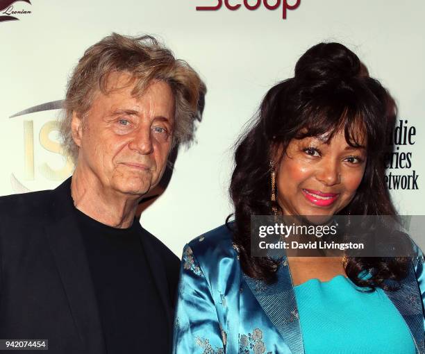 Radio host Shadoe Stevens and Beverly Stevens attend the 9th Annual Indie Series Awards at The Colony Theatre on April 4, 2018 in Burbank, California.