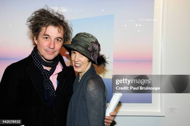 April 4: Alvin Booth and Nike Laning attend The Photography Show presented by AIPAD - Vernissage at Pier 94 in New York, New York, United States on...