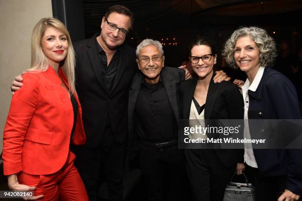 Kelly Rizzo, Bob Saget, George Shapiro, Katie Killean, and Cathy Ladman attend the 18th Annual International Beverly Hills Film Festival "Benjamin"...