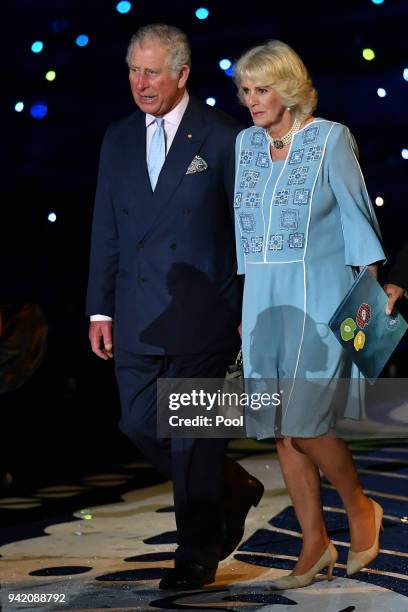 Prince Charles, Prince of Wales and Camilla, Duchess of Cornwall attend the 2018 Commonwealth Games Opening Ceremony at Carrara Stadium on April 4,...