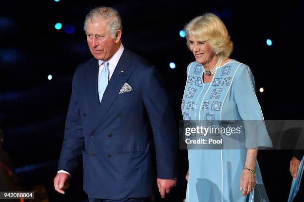 Prince Charles, Prince of Wales and Camilla, Duchess of Cornwall attend the 2018 Commonwealth Games Opening Ceremony at Carrara Stadium on April 4,...