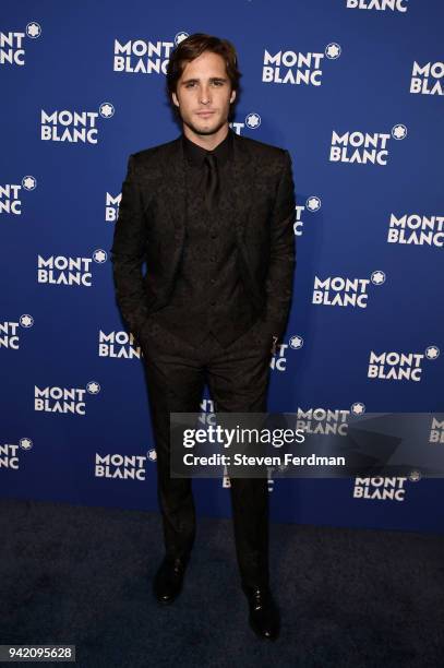 Diego Boneta attends Montblanc Celebrates "Le Petit Prince" at the One World Trade Center Observatory on April 4, 2018 in New York City.