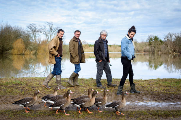 FRA: Film Director Nicolas Vanier With Cast of New Film "Give Me Wings"