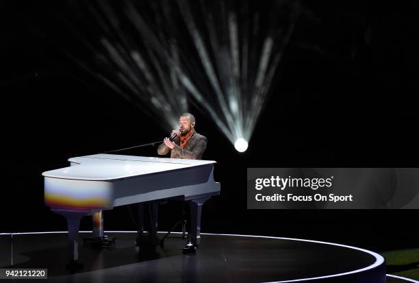 Recording artist Justin Timberlake performs on stage during the Pepsi Super Bowl LII Halftime Show at U.S. Bank Stadium on February 4, 2018 in...