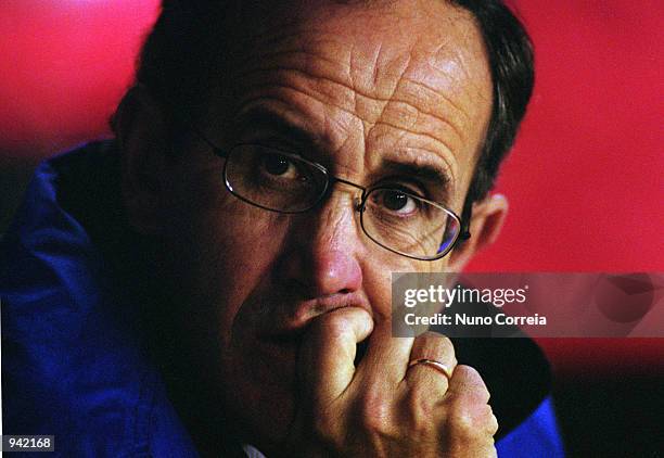 Deportivo La Coruna coach Javier Irureta during the Spanish Primera Liga match between Deportivo La Coruna and Real Betis played at the Estadio de...