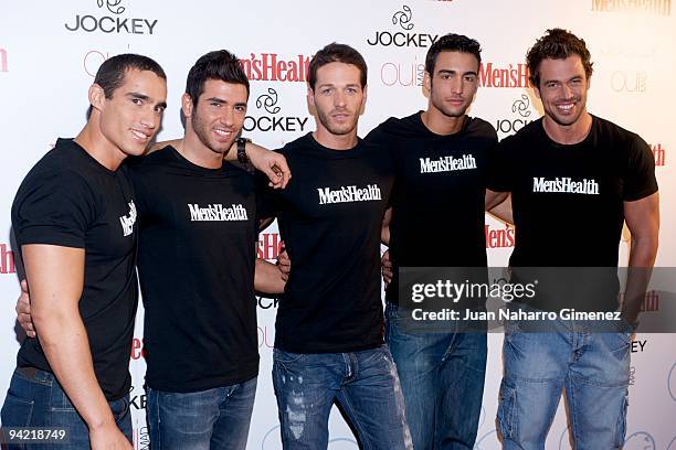 Alejandro Lara, Fran Fiol, Leo Camara, Marco Fantini and Rafa Martin attend the 'Men's Health Magazine' Awards 2009 on December 9, 2009 in Madrid,...