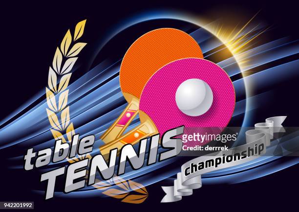 table tennis - dueling stock illustrations