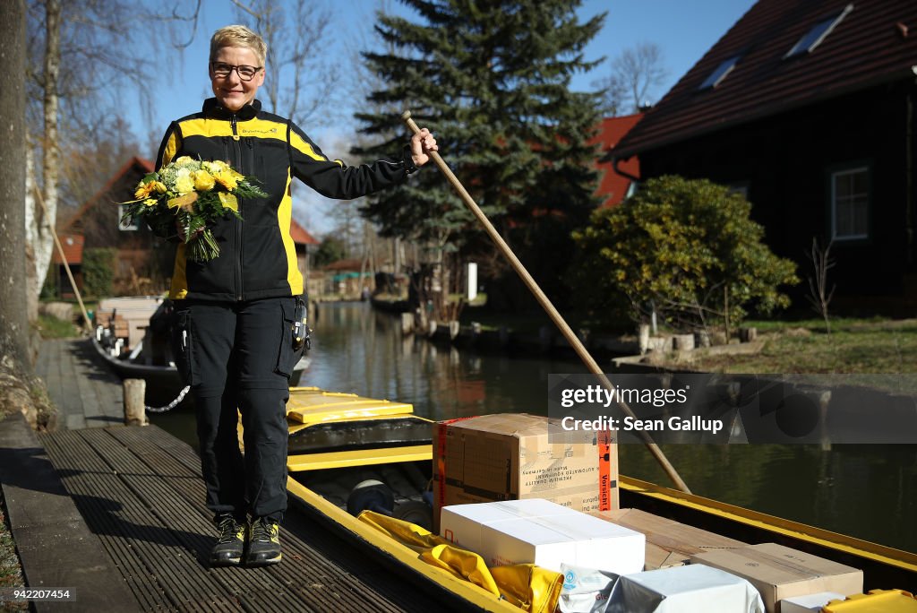 Deutsche Post Deliver Via Canoe In The Spreewald Canals