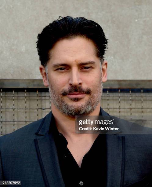 Actor Joe Manganiello arrives at the premiere of Warner Bros. Pictures' "Rampage" at the Microsoft Theatre on April 4, 2018 in Los Angeles,...