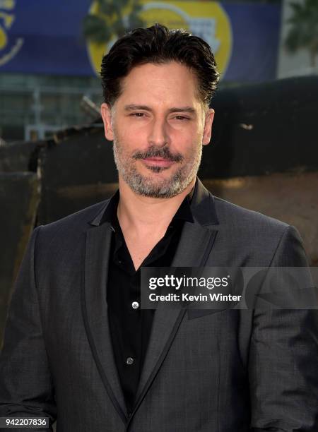 Actor Joe Manganiello arrives at the premiere of Warner Bros. Pictures' "Rampage" at the Microsoft Theatre on April 4, 2018 in Los Angeles,...