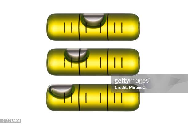 yellow spirit levels set - spirit level stock pictures, royalty-free photos & images