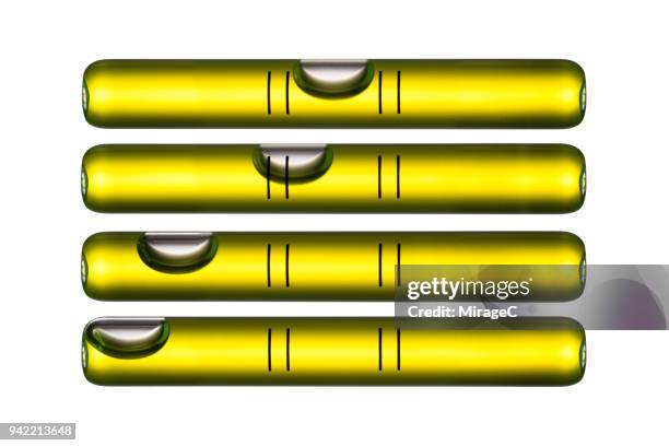 yellow spirit levels set - spirit level stock pictures, royalty-free photos & images