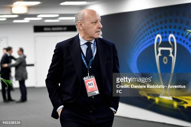 Giuseppe Marotta of Juventus in action during the UEFA Champions League Quarter Final Leg One match between Juventus and Real Madrid at Allianz...