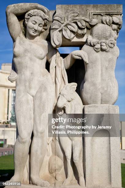 la joie de vivre statue, trocadero gardens - joie de vivre stock pictures, royalty-free photos & images