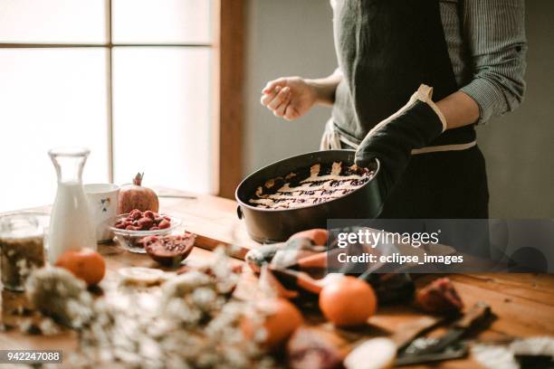 trots op haar taart - old fashioned thanksgiving stockfoto's en -beelden