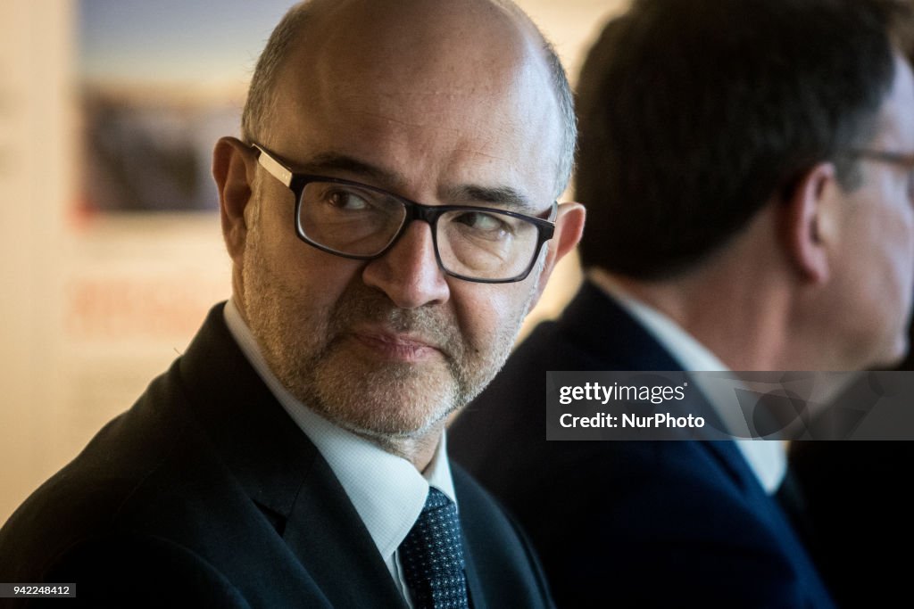 European Commissioner Pierre Moscovici visits the Confluence district in Lyon