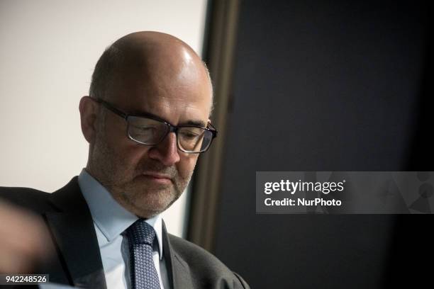 European Commissioner for Economic and Financial Affairs, Taxation and Customs Union Pierre Moscovici visits the Confluence district in Lyon, France,...