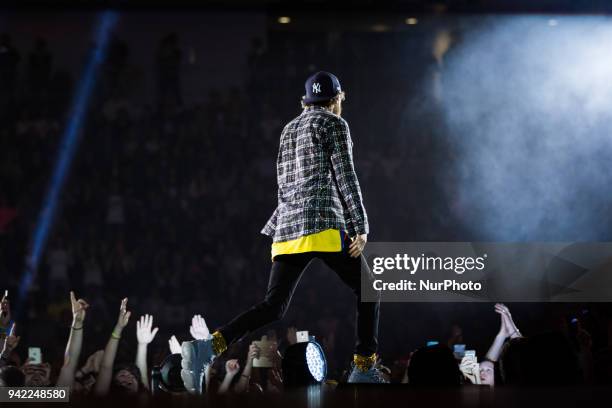 Jovanotti peforms in Turin, Italy, on April 4, 2018. Sold out for the second of five evenings that the king of pop Lorenzo Cherubini, aka Jovanotti,...