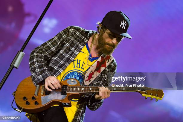 Jovanotti peforms in Turin, Italy, on April 4, 2018. Sold out for the second of five evenings that the king of pop Lorenzo Cherubini, aka Jovanotti,...