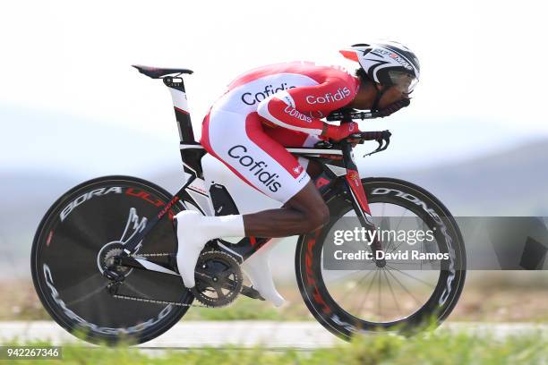 Daniel Teklehaimanot of Eritrea and Team Cofidis, Solutions Credits / during the 58th Vuelta Pais Vasco 2018, Stage 4 a 19,4km individual time trial...