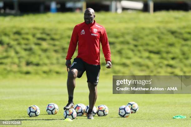 Darren Moore - First Team Coach of West Bromwich Albion during a West Bromwich Albion training session on April 5, 2018 in West Bromwich, England.