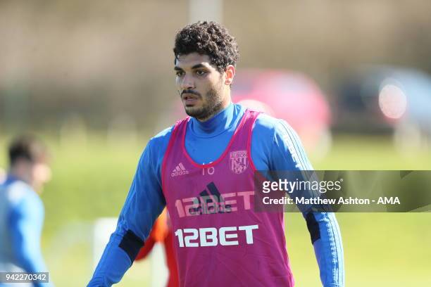 Ali Gabr of West Bromwich Albion during a West Bromwich Albion training session on April 5, 2018 in West Bromwich, England.