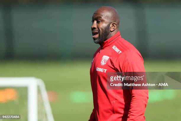 Darren Moore - First Team Coach of West Bromwich Albion during a West Bromwich Albion training session on April 5, 2018 in West Bromwich, England.
