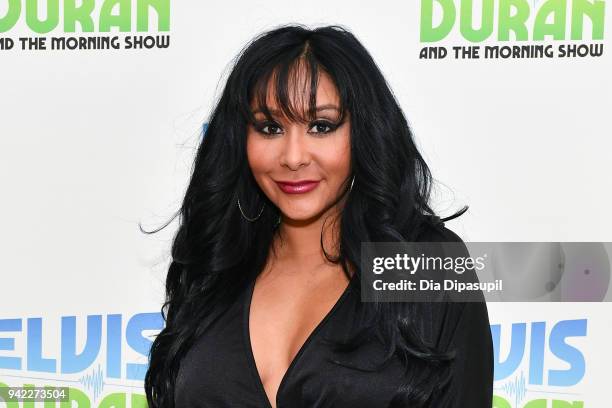 Nicole "Snooki" Polizzi visits "The Elvis Duran Z100 Morning Show" at Z100 Studio on April 5, 2018 in New York City.