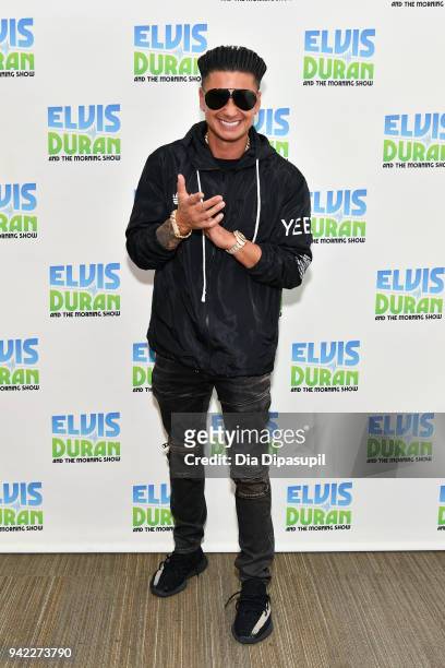 Paul "Pauly D" DelVecchio visits "The Elvis Duran Z100 Morning Show" at Z100 Studio on April 5, 2018 in New York City.