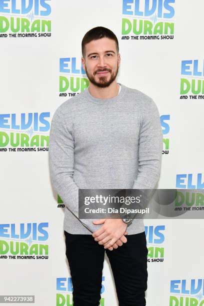 Vinny Guadagnino visits "The Elvis Duran Z100 Morning Show" at Z100 Studio on April 5, 2018 in New York City.