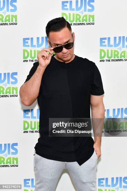 Mike "The Situation" Sorrentino visits "The Elvis Duran Z100 Morning Show" at Z100 Studio on April 5, 2018 in New York City.