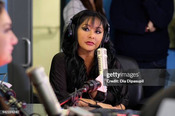 Nicole "Snooki" Polizzi visits "The Elvis Duran Z100 Morning Show" at Z100 Studio on April 5, 2018 in New York City.