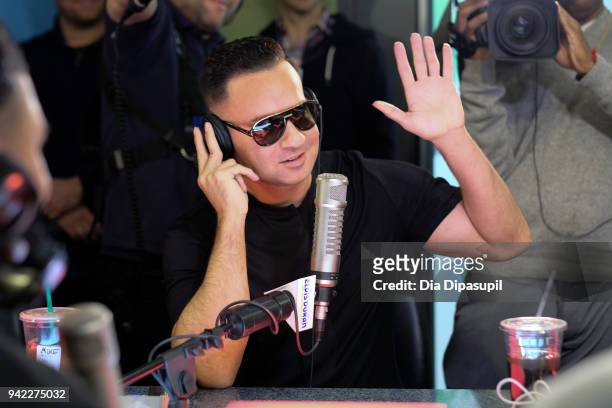 Mike "The Situation" Sorrentino visits "The Elvis Duran Z100 Morning Show" at Z100 Studio on April 5, 2018 in New York City.