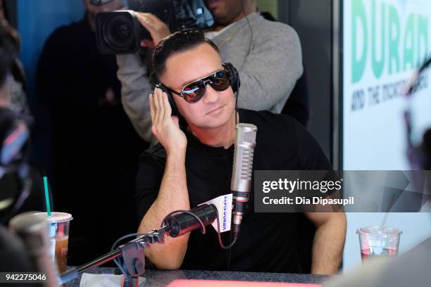 Mike "The Situation" Sorrentino visits "The Elvis Duran Z100 Morning Show" at Z100 Studio on April 5, 2018 in New York City.