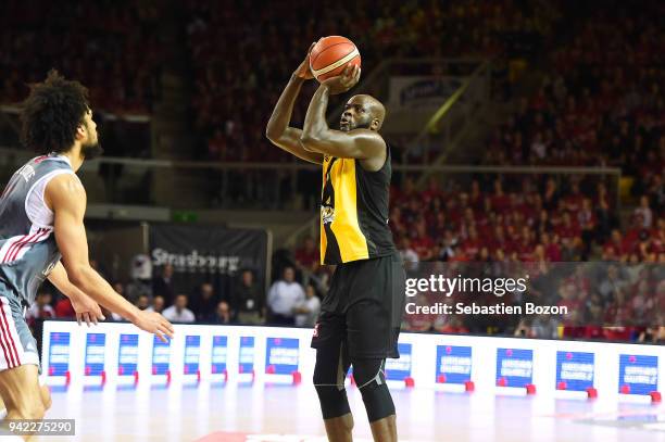 Delroy James of AEK Athens during the Champions League match between Strasbourg and AEK Athens on April 4 and 2018 in Strasbourg and France.