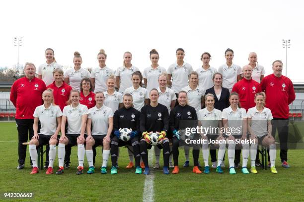 Germany Women's Team at Football Academy RB Leipzig on April 5, 2018 in Leipzig, Germany.