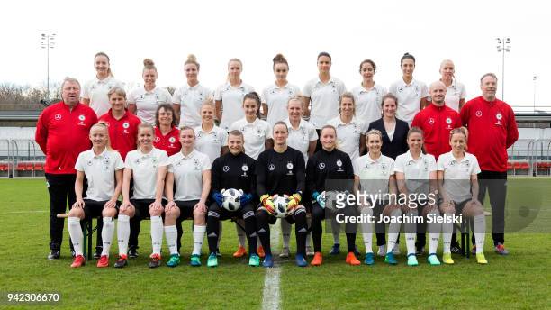 Germany Women's Team at Football Academy RB Leipzig on April 5, 2018 in Leipzig, Germany.