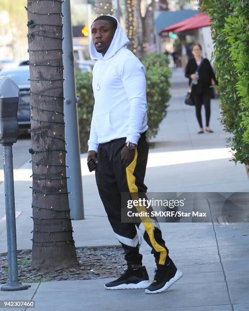 Andre Berto is seen on April 4, 2018 in Los Angeles, CA.