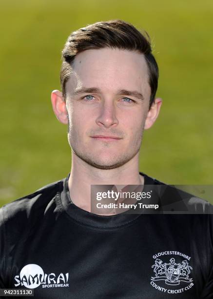 Gareth Roderick of Gloucestershire CCC poses during the Gloucestershire CCC Photocall at The Brightside Ground on April 5, 2018 in Bristol, England.