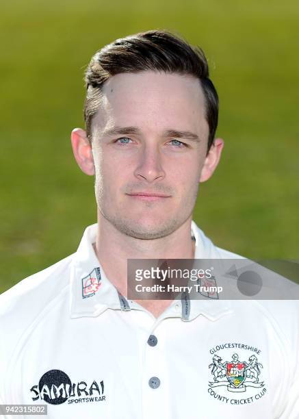 Gareth Roderick of Gloucestershire CCC poses during the Gloucestershire CCC Photocall at The Brightside Ground on April 5, 2018 in Bristol, England.