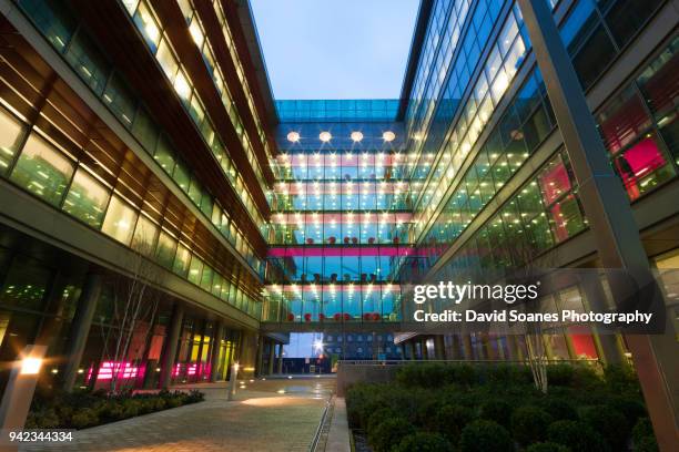 a building in dublin city, ireland at night - dublin skyline ストックフォトと画像