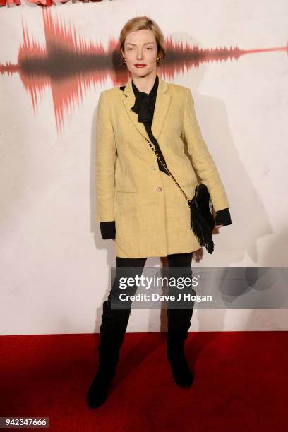 Camilla Rutherford attends a screening of "A Quiet Place" at Curzon Soho on April 5, 2018 in London, England.