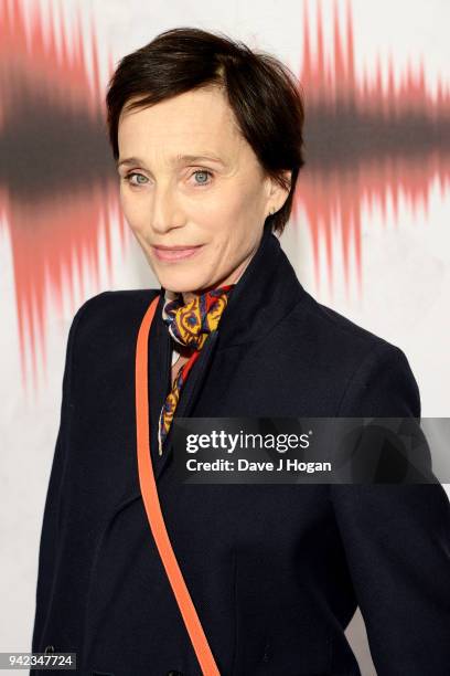 Dame Kristin Scott Thomas attends a screening of "A Quiet Place" at Curzon Soho on April 5, 2018 in London, England.